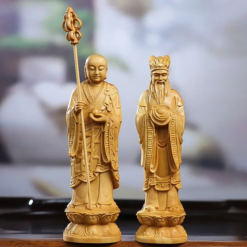 

Boxwood Carving Buddha Bodhisattvas Dharma Statue Home Offerings Wooden Ornaments