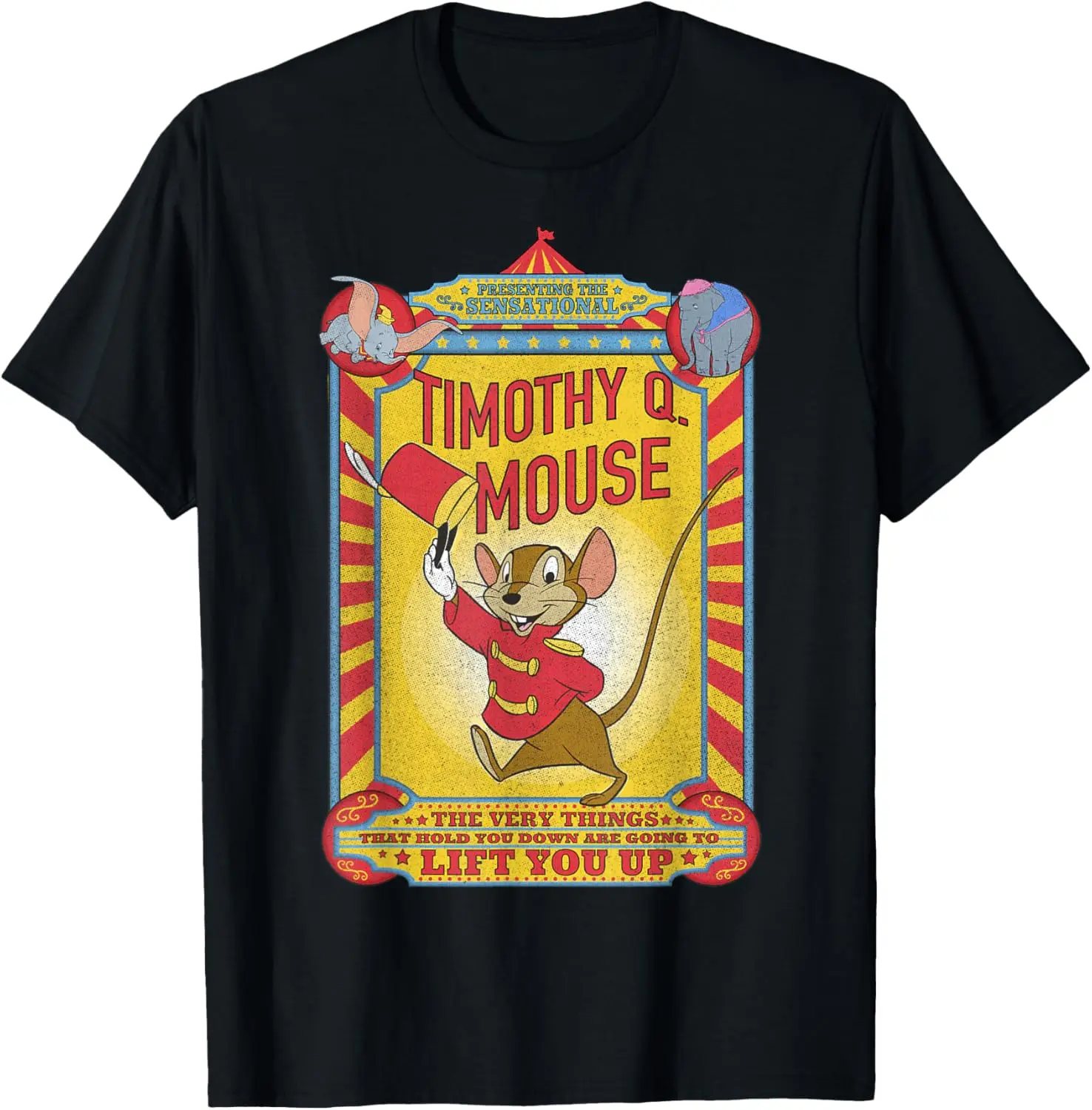 Disney Dumbo Timothy Q. Camiseta con póster de ratón