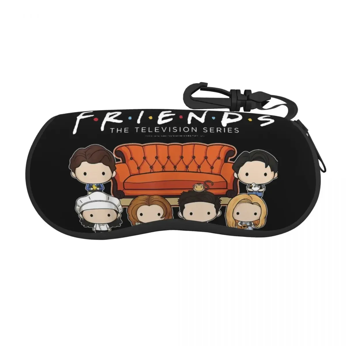 

Friends Chibi Couch Crew Logo Glasses Case Unisex Lightweight Box Friends TV Show Sunglasses Storage Box Charming Glasses Box