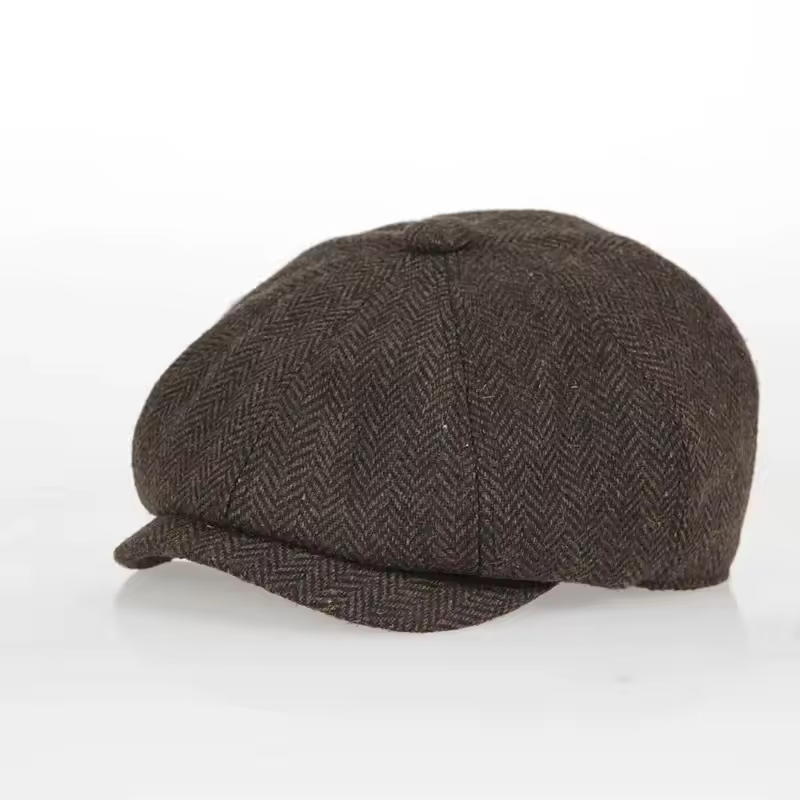 Kids Vintage Beret Cap,  Cute and Stylish Children's Newsboy Ca Retro and Tweed Newsboy Hat for Children - Image 9
