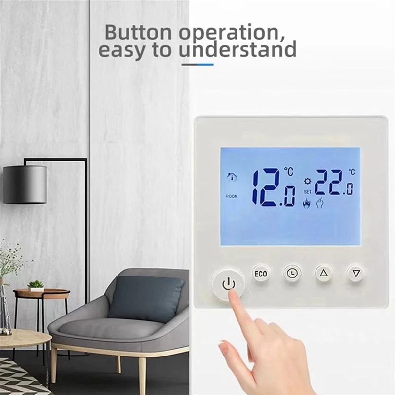 SQPP-AC95V-240V الكهربائية الطابق التدفئة ترموستات غرفة المنزل ترموستات متحكم في درجة الحرارة شاشة الكريستال السائل الرقمية