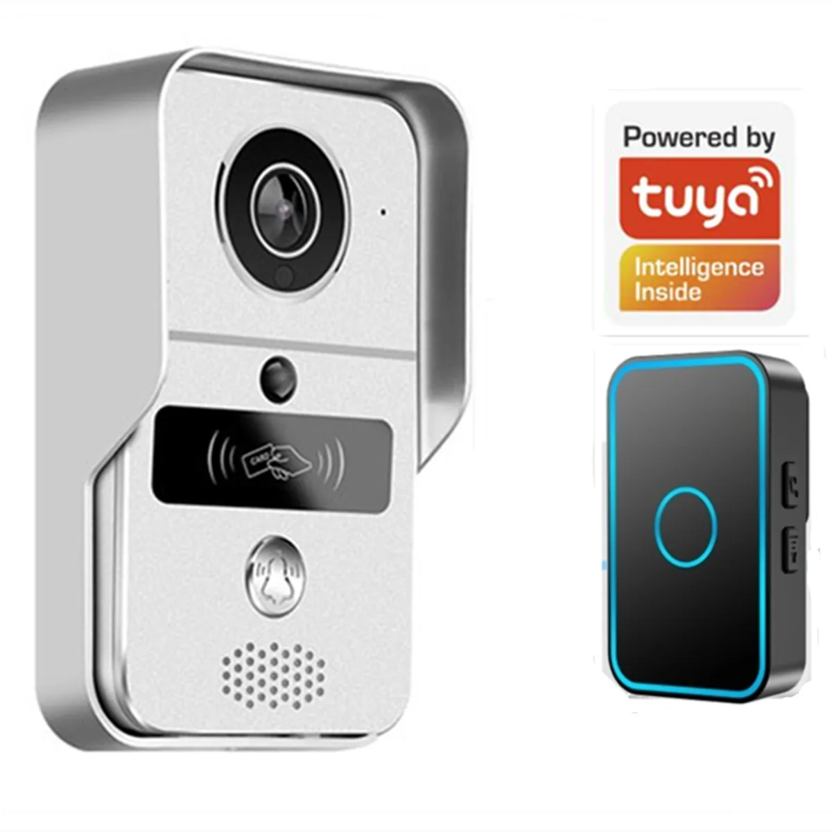 

1080P Wireless WIFI Doorbell With Indoor Chime Tuya Door Viewer Intercom Access Control System