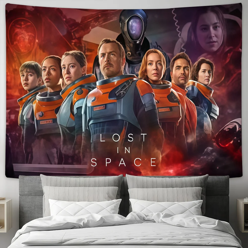 فيلم L-Lost in S-Space العلم مناسب لغرفة النوم في الهواء الطلق هدية ديكور الحفلات نزهة التخييم #1