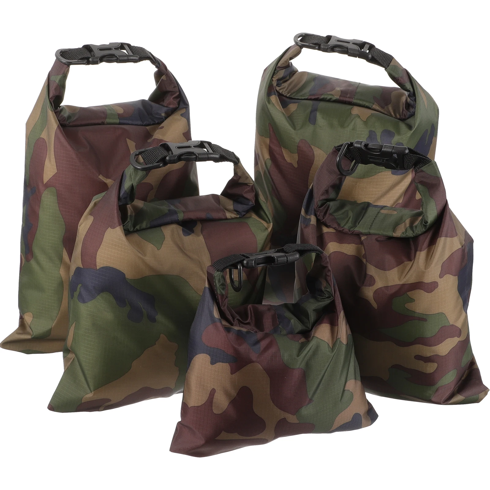 

5pcs Waterproof Storage Bag 190t Polyester Dry Bags for Camping Fishing Kayaking Lightweight Portable Outdoor