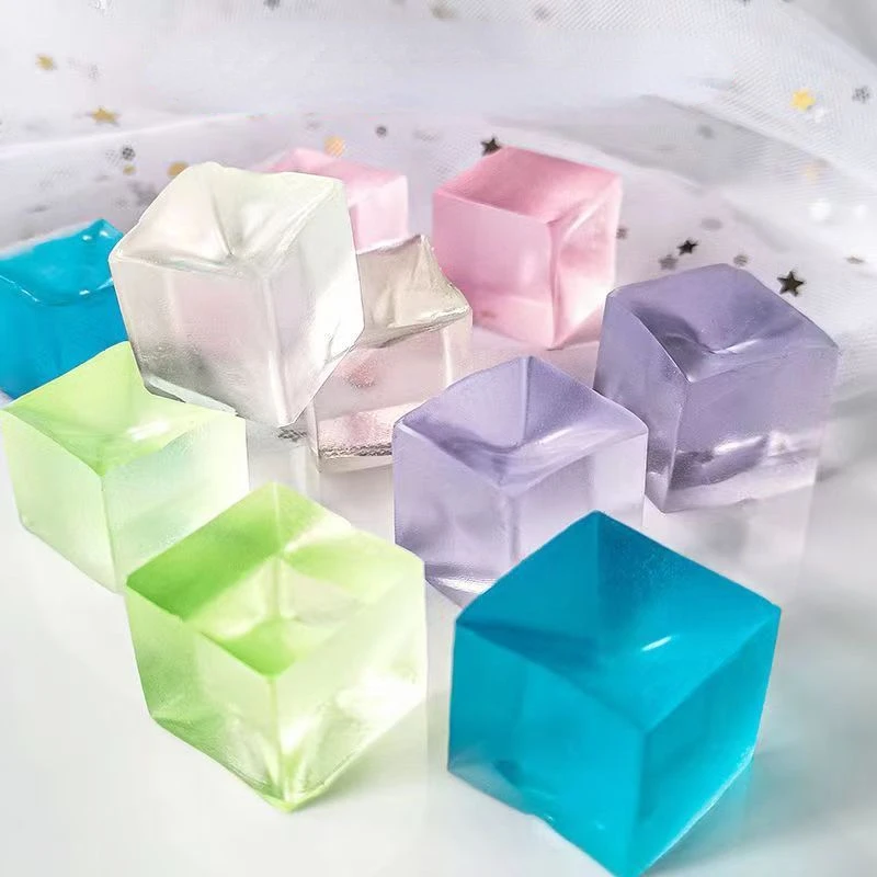 

Clear Ice Cube Decompression Toys Cute Cube Squishy Toys 3D Mochi Bubble Stress Reliever Toys Child Kids Girls Birthday Gifts