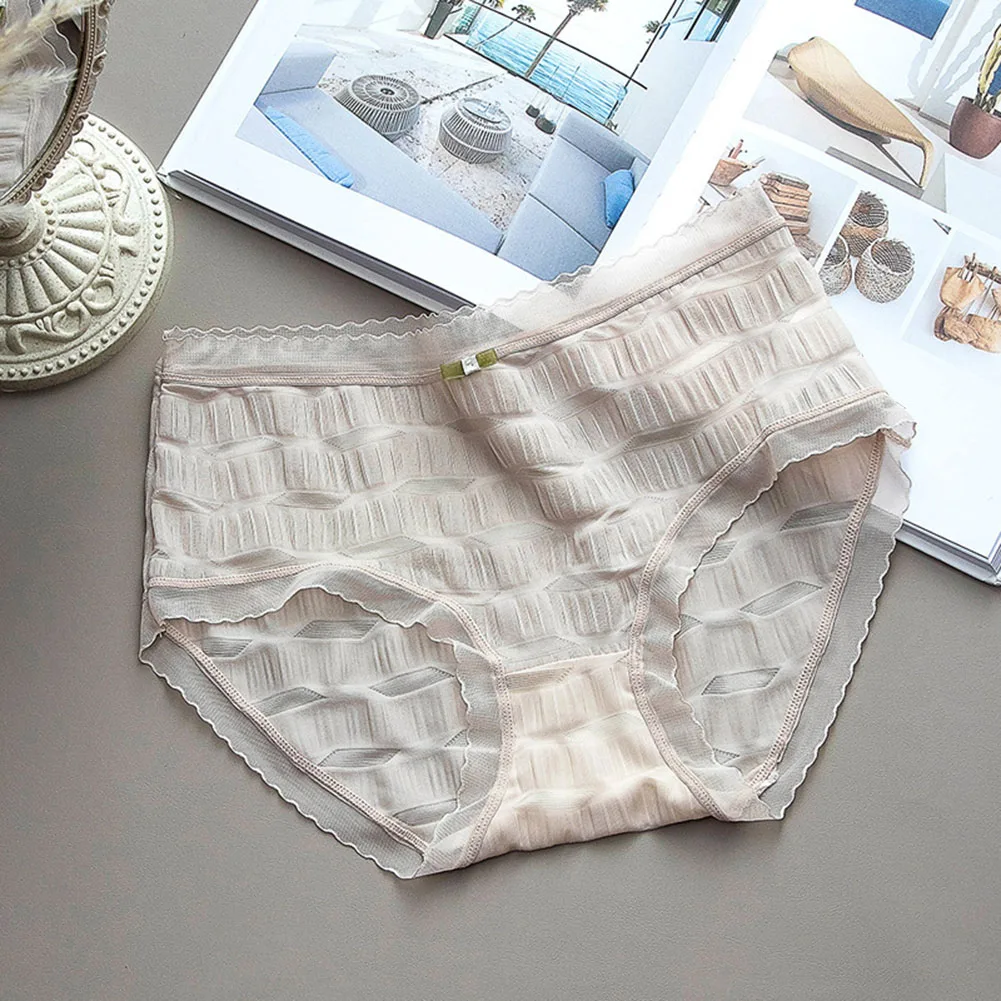 Menstrual Leak-Proof Underwear Ice Silk Lace Seamless Women Comfortable Sexy