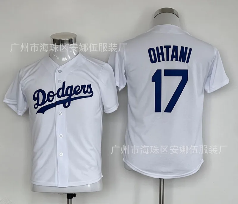 2024 Dodger Children's Wear Baseball Uniform Fan Version Number 17 Ohtani Embroidery Ball Jersey Japanese Team Mitsui Hisashi