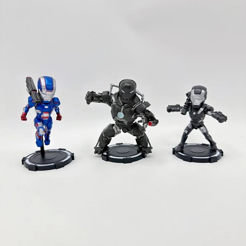 Figuras de acción de los vengadores 4 de Marvel, 6 piezas, WCF, Iron Man, versión q, modelo de colección, regalo para niños