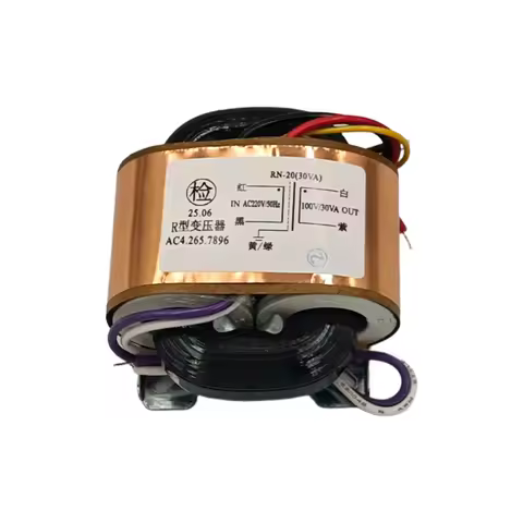 1Pc 30VA 30W Input 220V Output 100V R Type Transformer Power Isolation Transformer Special for CD Player