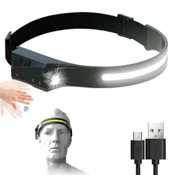 New arrival 1-10PCS Head Torch Rechargeable Go Beam 230° Head Lamp LED COB Headlamp Head Work Light