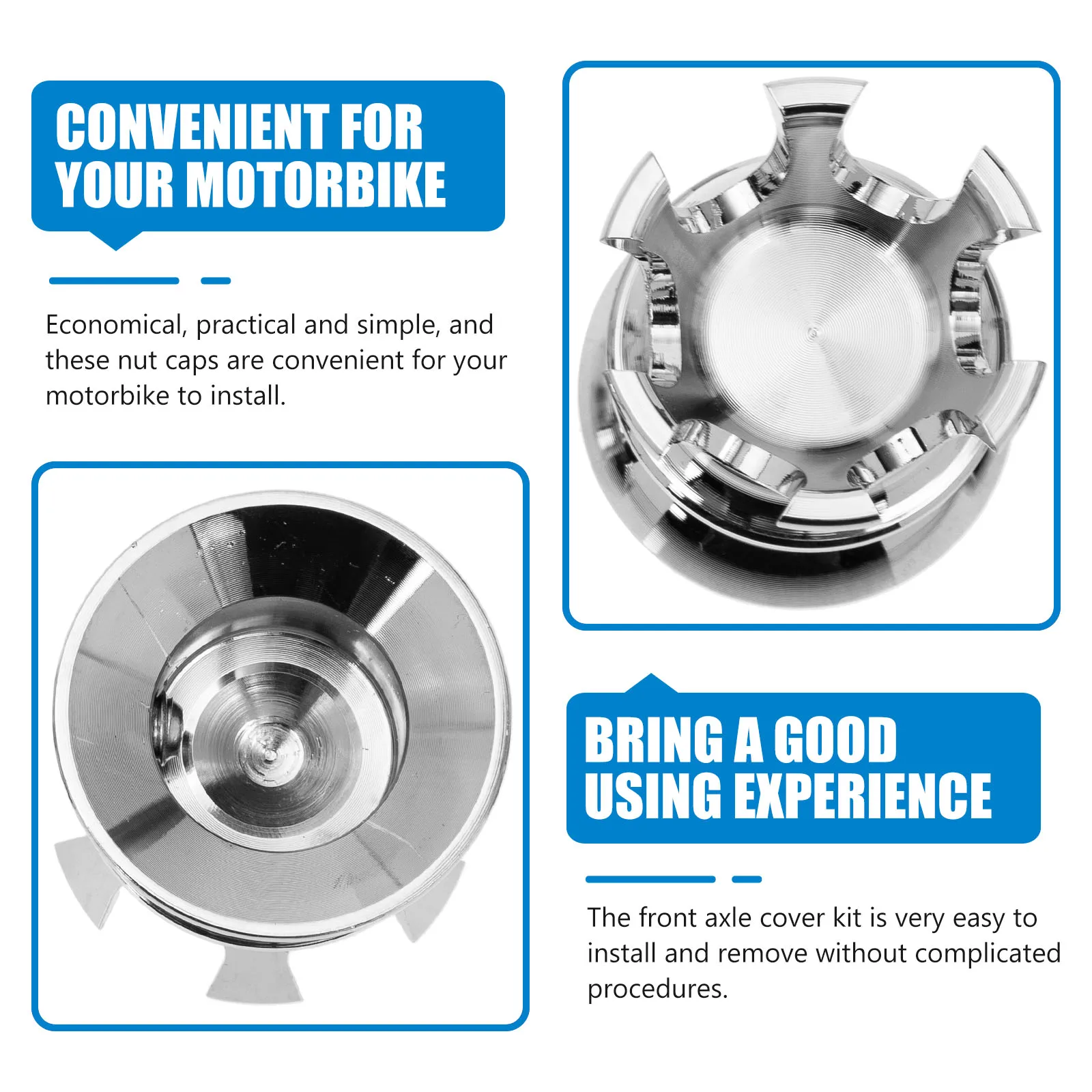 

4pcs Aluminum Alloy Motorcycle Screw Caps Durable Front Axle Nut Covers Long Design Bolt Pcs Motorbike Nut