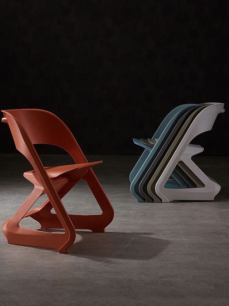 

GY Reception Negotiation Chair Backrest Stool Nordic Plastic Creative Dining Chair Modern Simple Home Ins Style