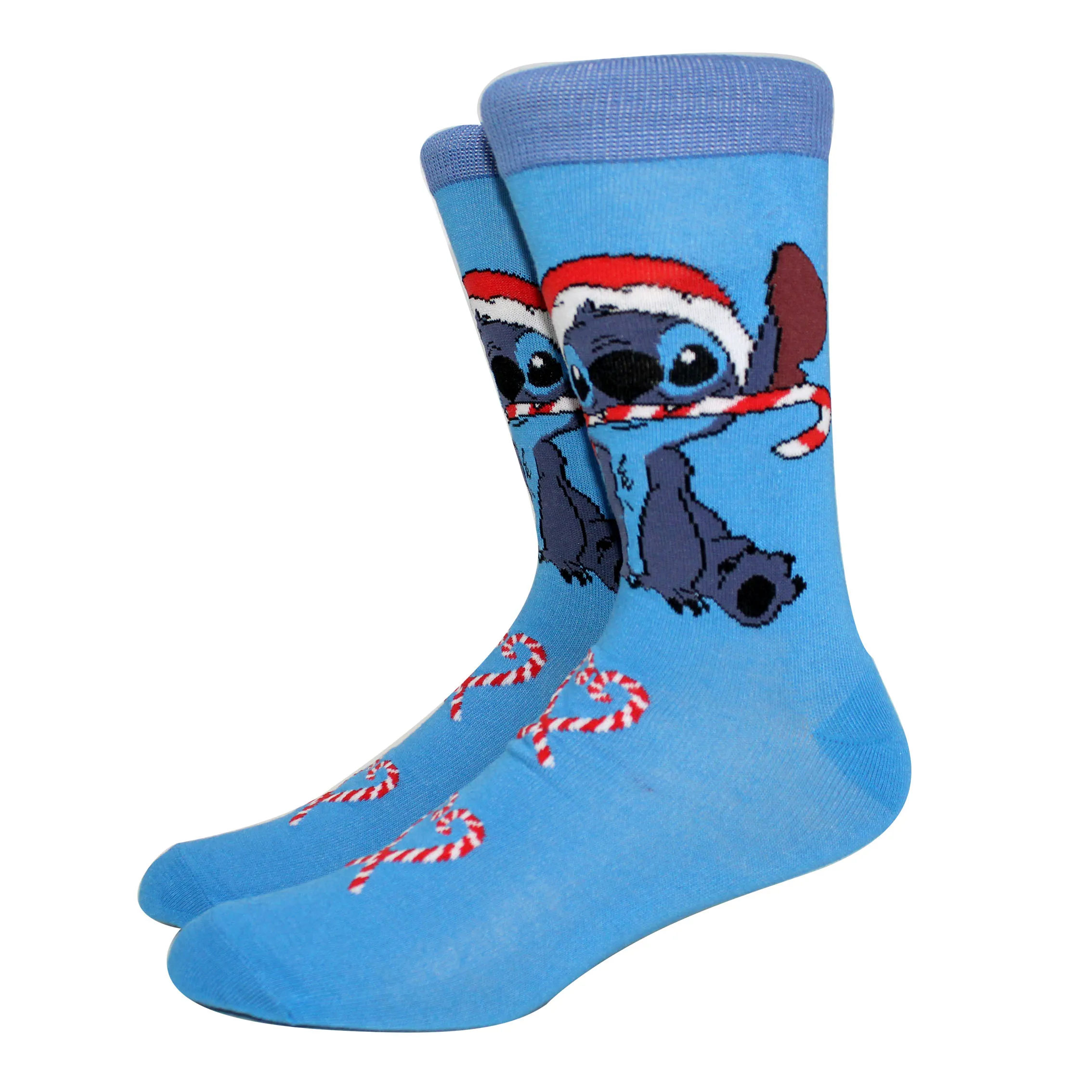 New Women Christmas Socks Cartoon Stitch Long Socks Anime Hip Hop Creative Men's Socks Cosplay Outdoor Funny Couple Socks 36-44