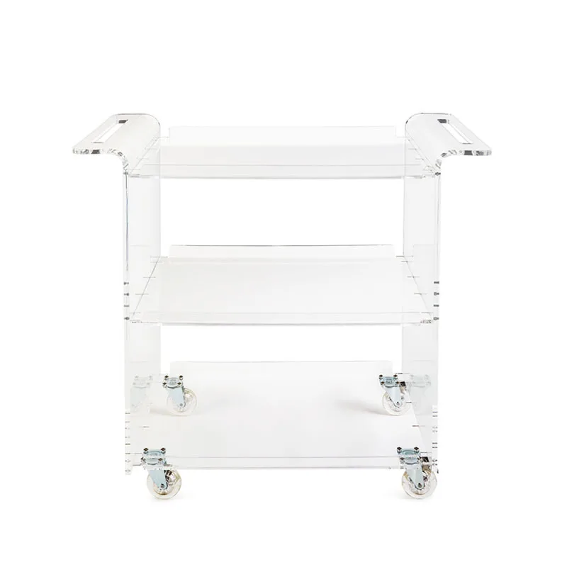 Acrylic Dining Car Transparent Fashion Light Luxury Furniture Factory Direct Sales Acrylic Trolley