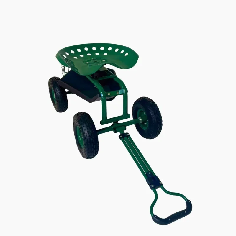 

Garden seat car, retractable handle, can be rotated and lifted to adjust PP tool plate inflatable wheel