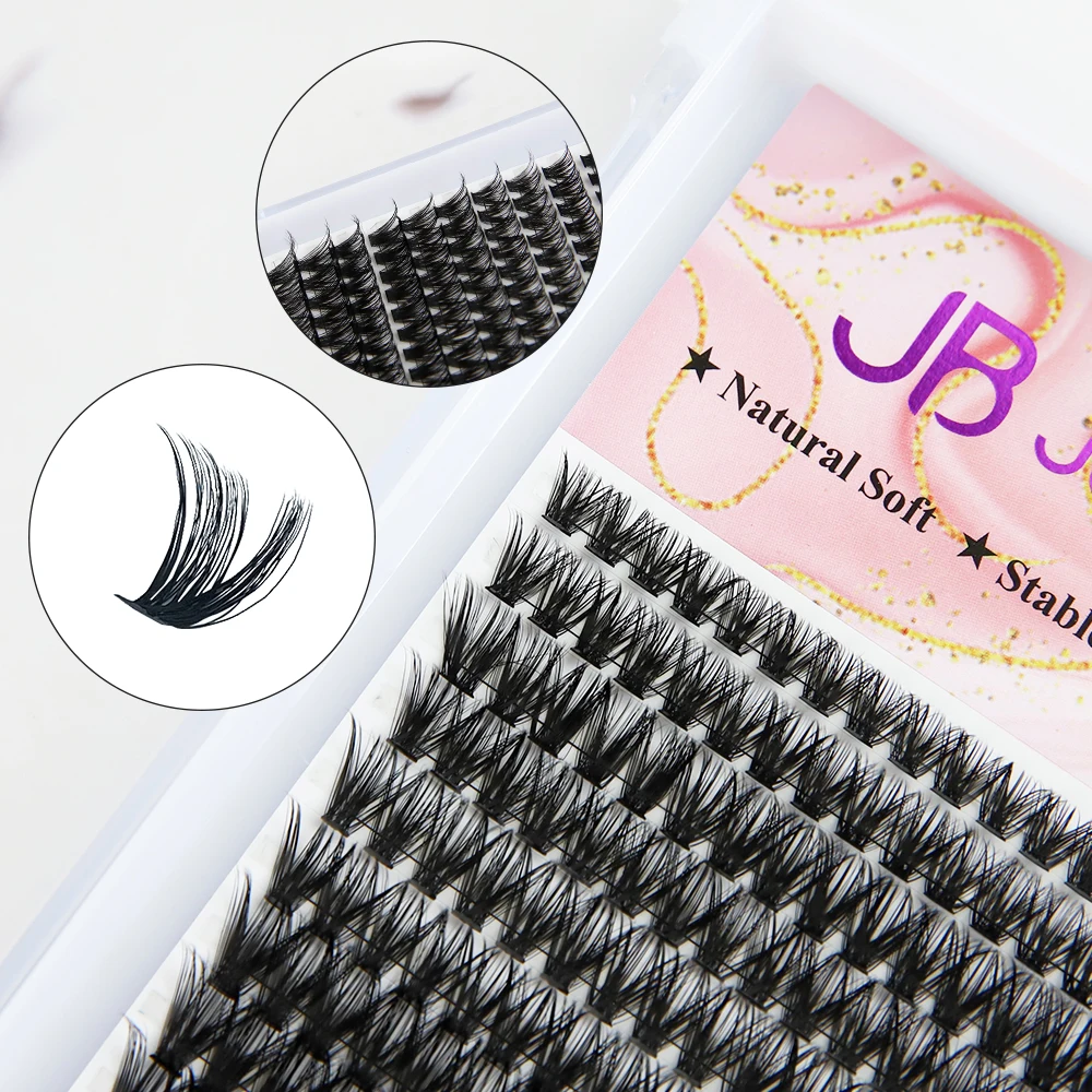 JB Jeyelabeau 30D/40D/50D rzęsy przedłużanie rzęs z norek DIY Cluster Lash rosja indywidualne sztuczne rzęsy naturalne wiązki rzęs