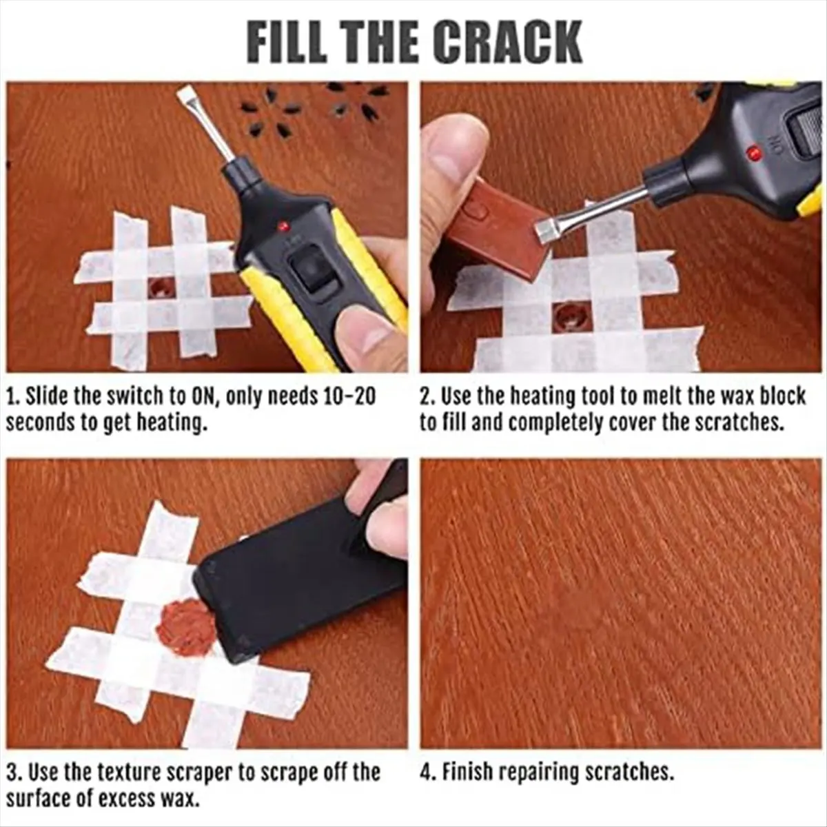 howhow Tile Repair Kit Stone Repair Kit with 13 Blocks of Wax, Tile Crevice Filling and Repair Tile Paint