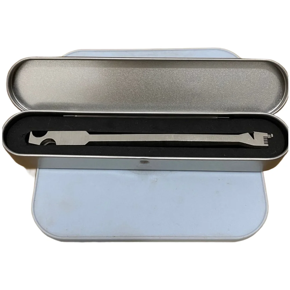 Multifunctional Yangqin Tuning Wrench For Dulcimer String Tension Control And Rust Removal Silver Portable Musician Accessory