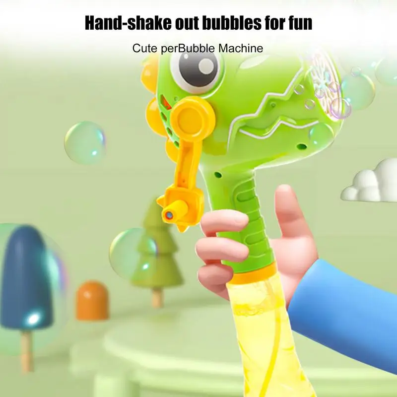 Handmatige Bubble Maker Meerdere Gaten Blazen Speelgoed Bubble Maker Cartoon Ontwerp Bubble Toverstaf Met Oplossing Zomer Speelgoed Voor Kinderen Voor