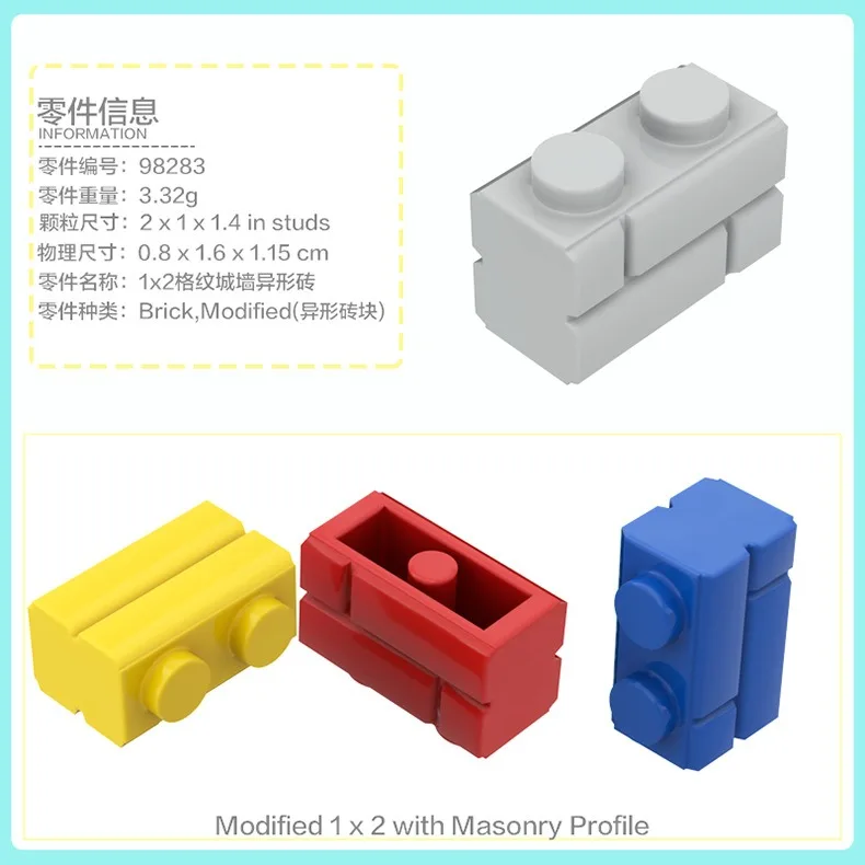 50g Tecnico MOC Parti Mattoni Speciali con sporioni irregolari 2458 4070 4733 Building Block Modello di Auto Kit Giocattoli Accessori