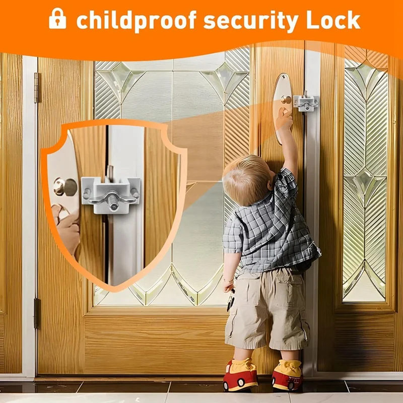 Portable Door Lock Dual Nut Adjustment, Thickened Body Hotel Door Locks For Travelers Security, Home Door Safety Locks