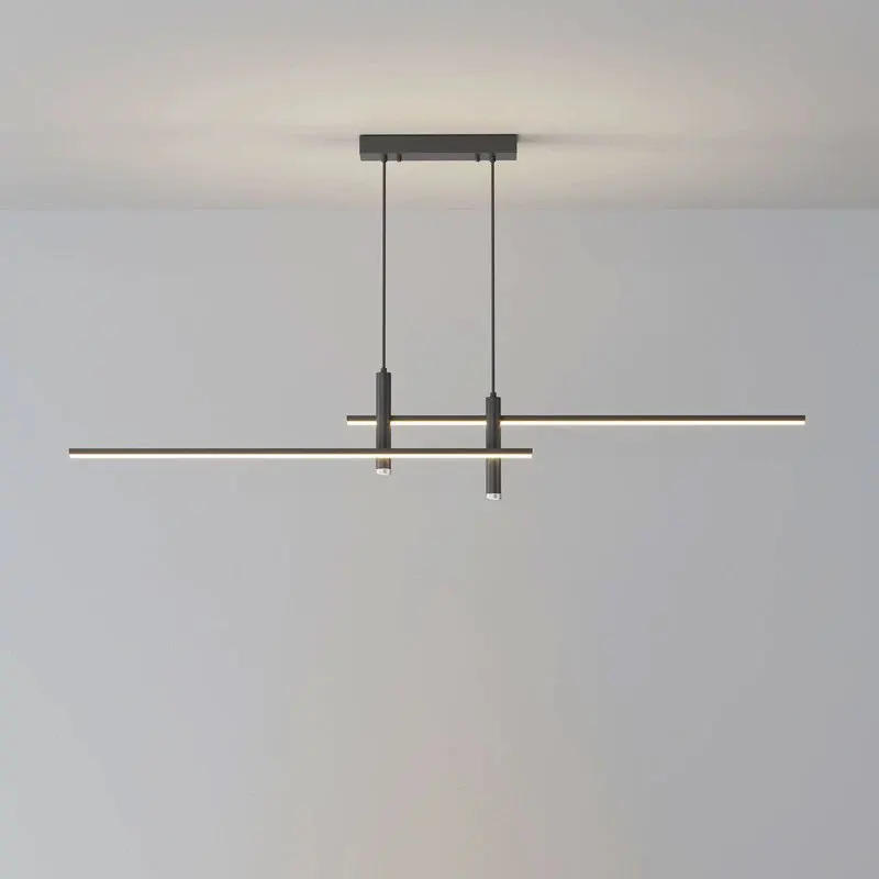 Modern Minimalist Dining Room Table Light With Nordic Personalized Design, Office Line Pendant Light