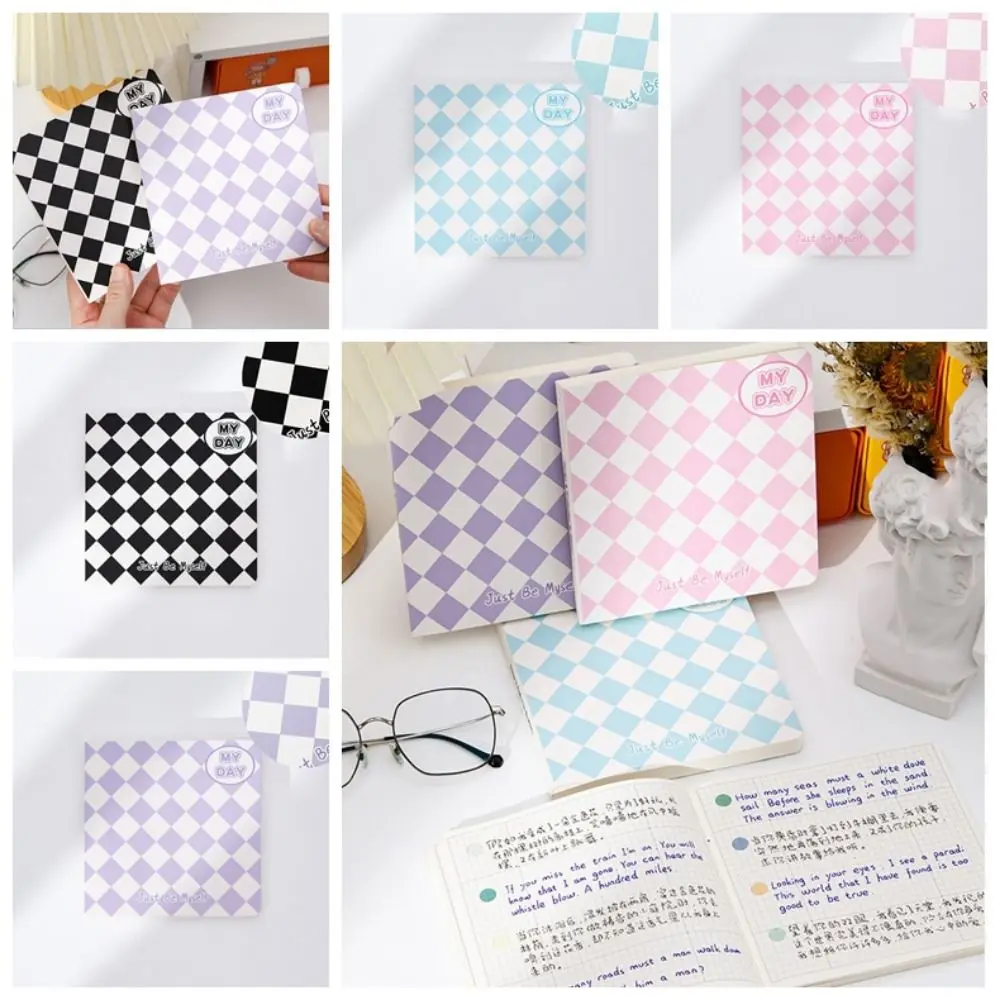100 Pagina's Schaakbord Patroon Notitie Pape Ruit Raster Handboek Vierkant Raster Notebook Briefpapier Cartoon Flip Over Notebook