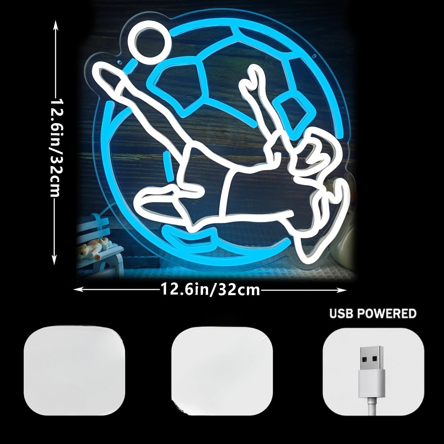 Soccer Neon Sign USB Powered L - đánh giá và giá Outdoor Sport Club