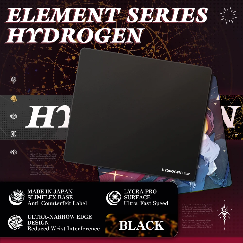 TALONGAMES Element Series Gaming MousePad 490420mm Speed Type LYCRA PRO Surface Japan INOAC Non-Slip Base FPS Esports Mouse Mat