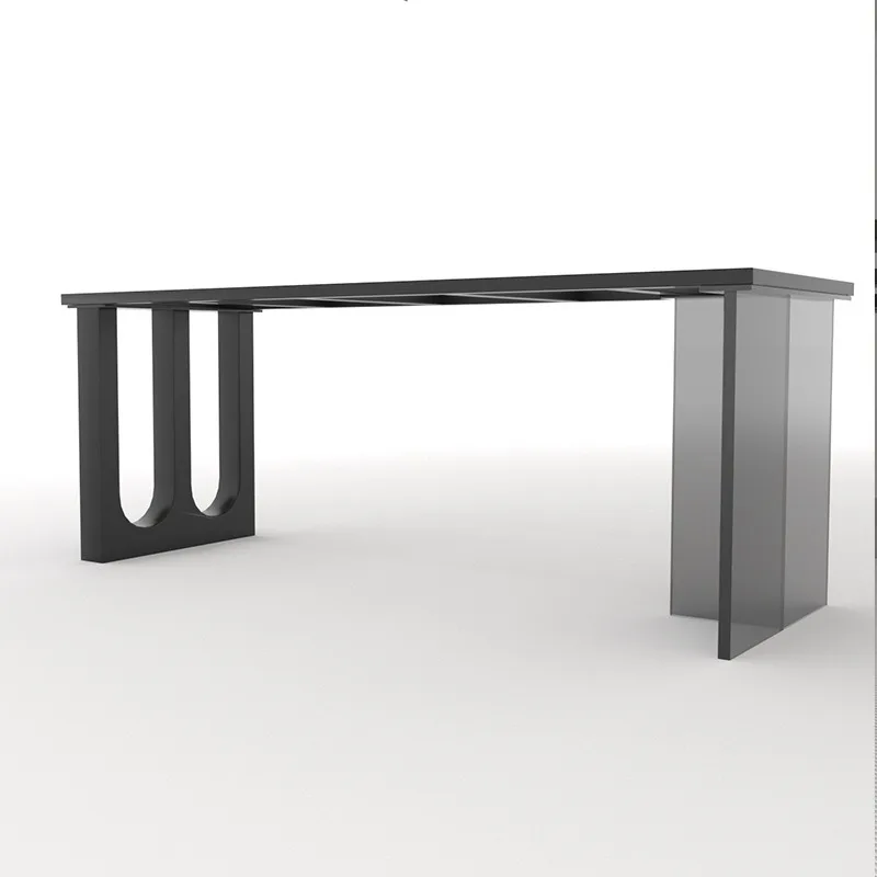 Acrylic light luxury table leg bracket rock slab tea table leg carbon steel office large plate base table foot support foot cust