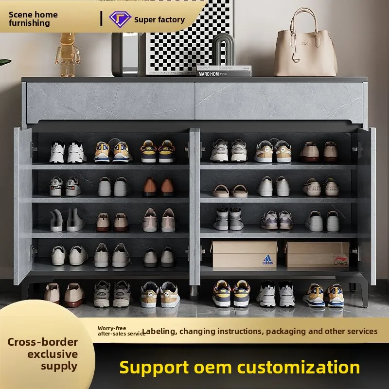 

Шкаф для обуви в прихожую, вместительный шкаф-тумба для прихожей, интегрированная пылезащитная полка для хранения обуви