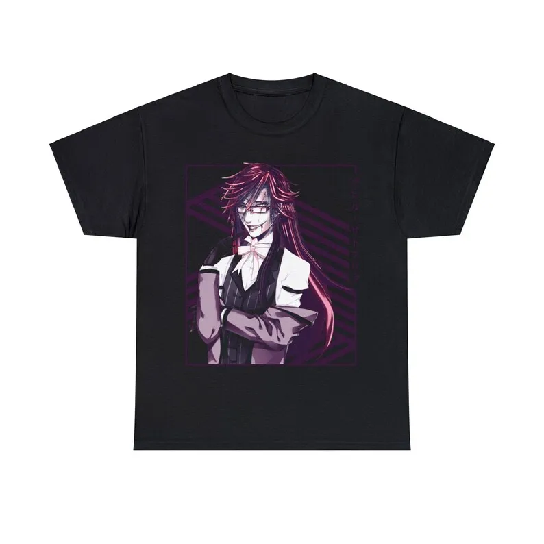 Black Butler Grelle Sutcliff Toboso Yana Japanese Anime Aesthetic Vintage Grunge Unisex Heavy Cotton Tee