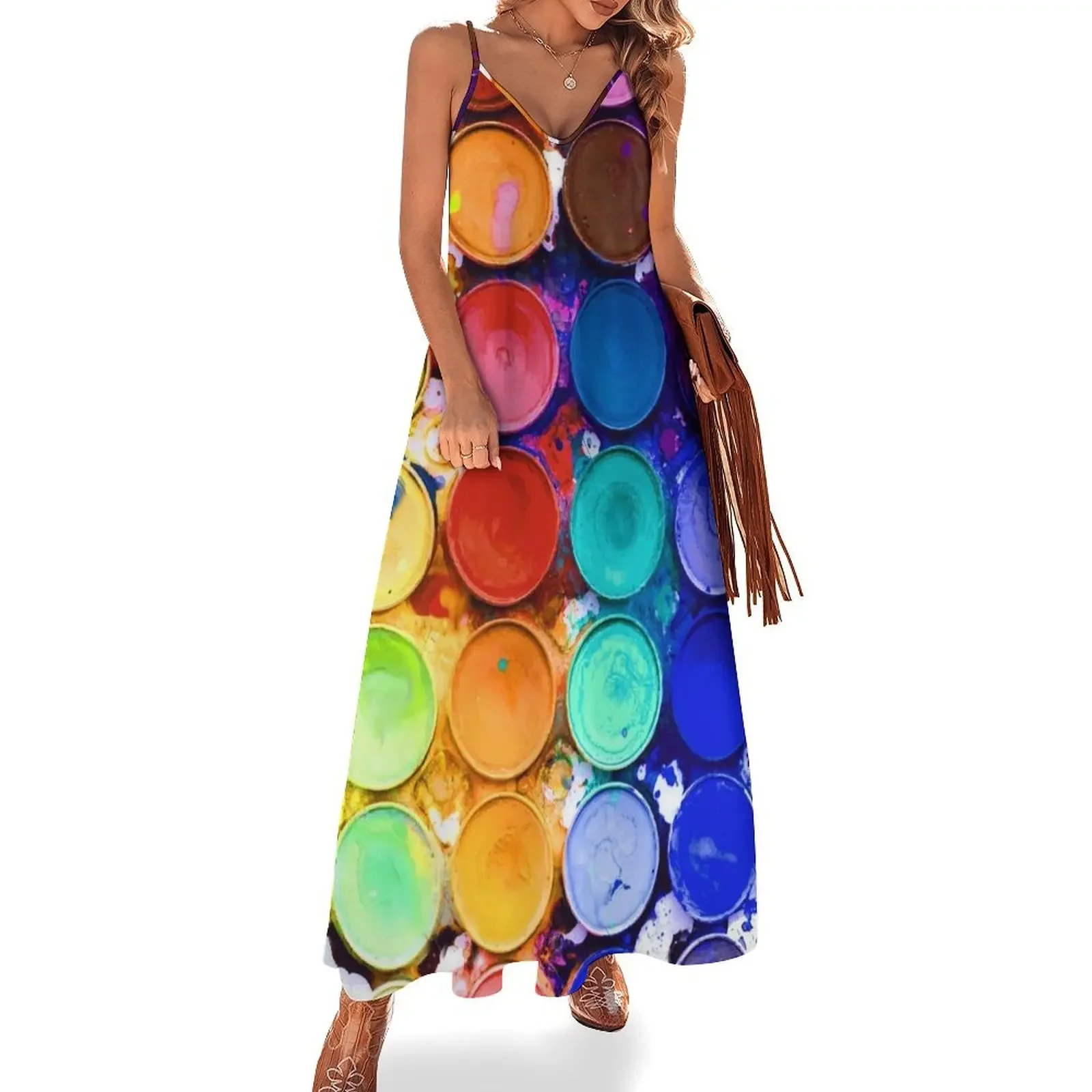 

Paint tins Sleeveless Dress festival outfit women prom dress summer dress for women 2025 elegant women's dresses for wedding