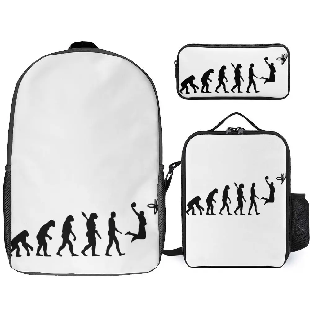 

Evolution Basketball Essential For Sale 3 in 1 Set 17 Inch Backpack Lunch Bag Pen Bag Picnics Vintage Secure Rucksack Cozy