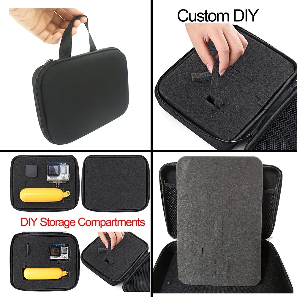 DIY Foam Storage Bag Customized Travel Zipper Case Outdoor Accessories Shockproof Camera Collection Electric Tool Drill Storage