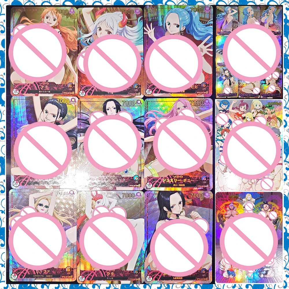 

Аниме One Piece DIY ACG Lillie Nami Lusamine Boa Hancock Touko усовершенствованная блестящая коллекционная открытка подарок на Рождество и день рождения