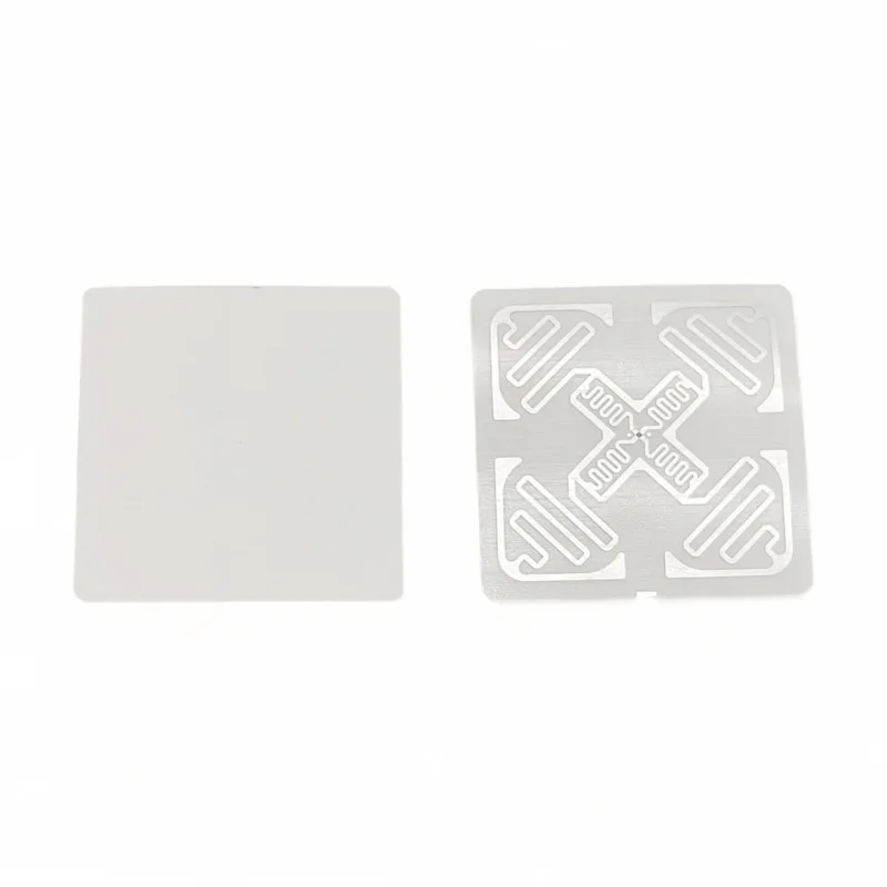 100 Pezzi 50*50mm RFID UHF 860-960MHz Etichetta Morbida per Magazzino Antifurto EAS Sistema RFID Adesivo Morbido Gestione Inventario