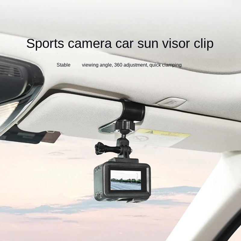 Car Sun Visor Mount For Gopro Hero 12 11 10 ,DJI Osmo Pocket 3/4 Action Camera Accessories