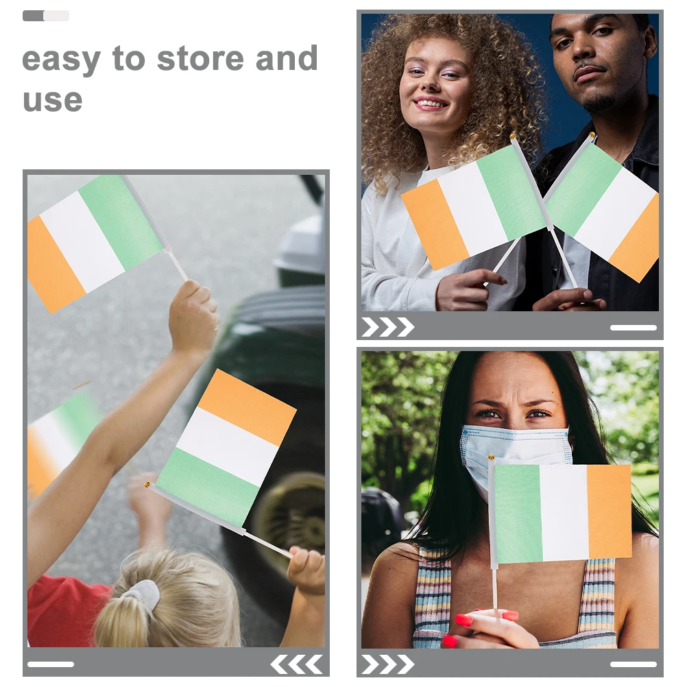 

100pcs Flagpole Accessories Plastic Flag Sticks Hand Held Mini Poles Festival Decorative Parts for Craft Party Flags