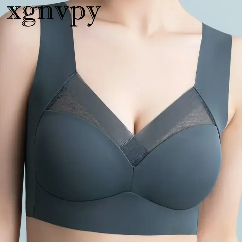 Xgnvpy 40-75kg  Women's Bras Top Seamless Push Up Underwear Anti Sagging Comfortable Wire Free Bralette Yoga Fitness Sleep Vest