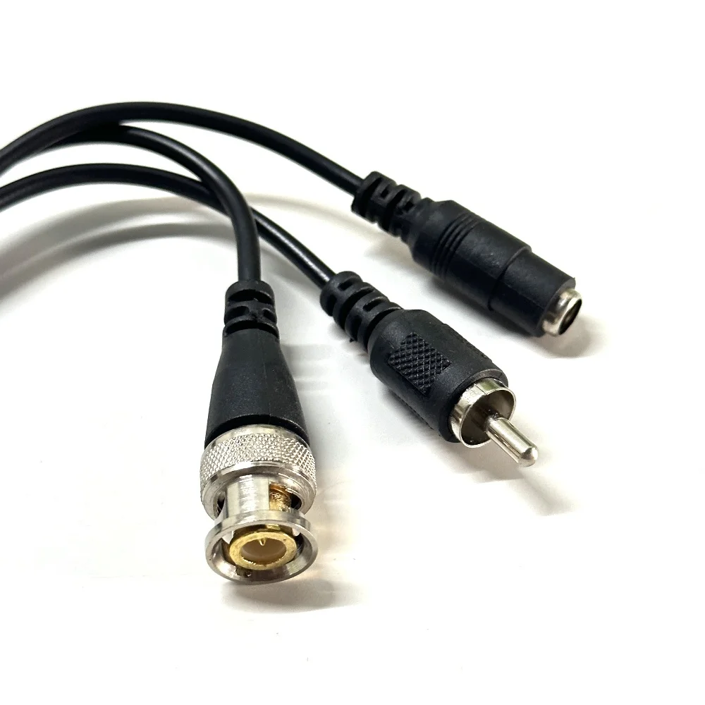 8MP CCTV 3 IN 1 Coax BNC Video Power Balun Transceiver to CAT5e 6 RJ45 DC + BNC + RCA Connector Cables For AHD Camera
