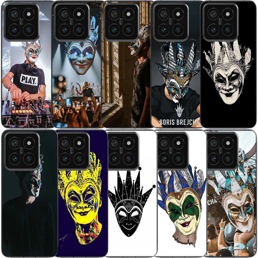 DJ Boris Brejcha Clear Phone Case For Xiaomi Mi 13 12 12T 11 11T 10 10T Pro 11i 9 9T 8 Lite CC9E A3 A2 TPU Pattern Soft Fundas