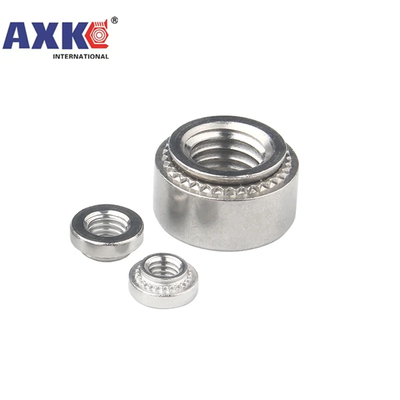 1/20X M2 M2.5 M3 M4 M5 M6 M8 M10 304 Acero inoxidable CLS Tuerca autoadhesiva Inserto de prensa Tuerca de remache Tuerca de remache Deja de remache 0,8-3,2 mm