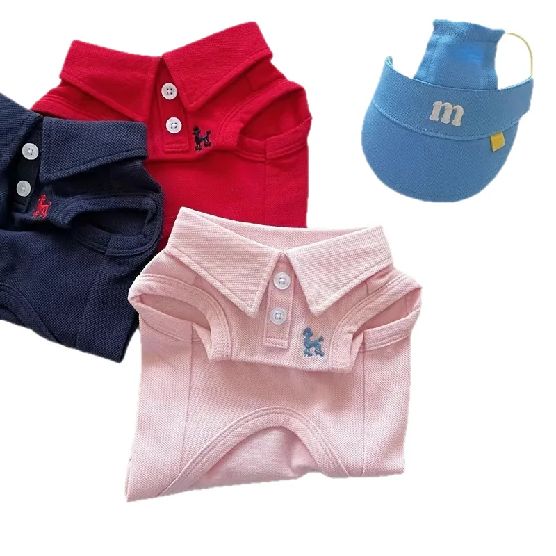 Sommerliches, kühles Hundepolo-Shirt, weiche, atmungsaktive Haustierweste, modische Welpenkleidung für kleine und mittelgroße Hunde
