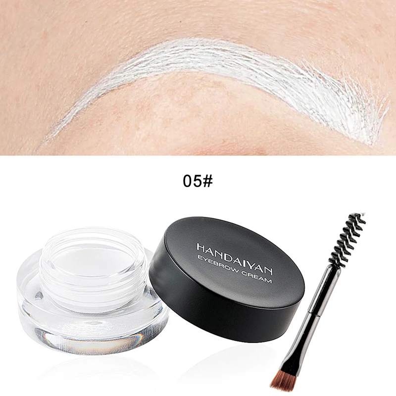 8 Color Eyebrow Gel White Green Eyebrow Cream Pencil With Brush Kit Color For Cosplay Taking Photo Partially Painted Makeup Tool