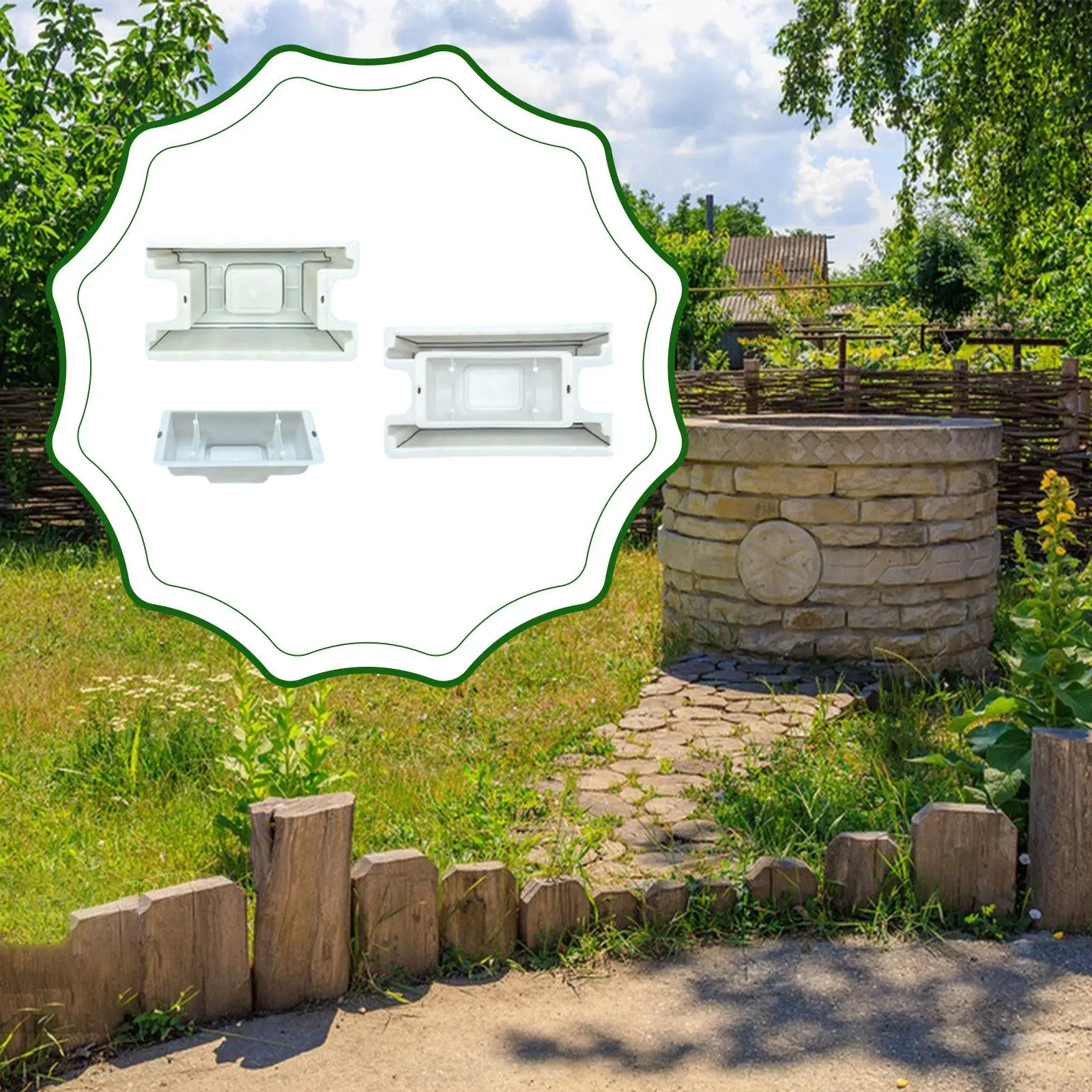 

Модель для изготовления бетонных колодцев: Декоративный бетонный блок-модель для самостоятельного изготовления колодцев для дорожек, патио, проектов, наружных работ, ручной работы