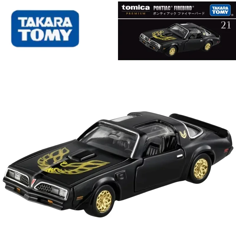 TAKARA TOMY simulation alloy die cast car Flagship Black Box TP21 Pontiac Firebird Sports car children's toy, birthday gift