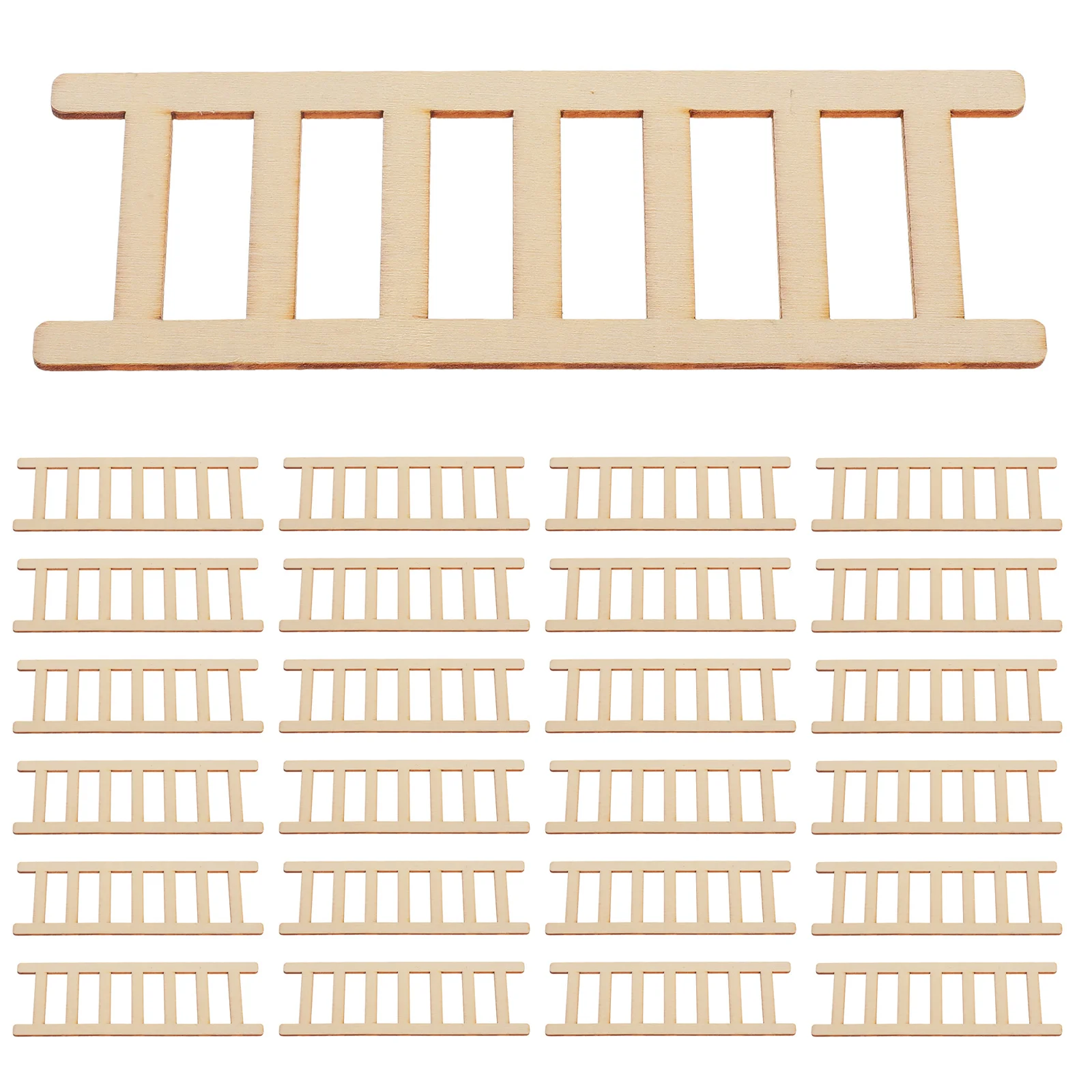 

50Pcs Mini Wooden Ladder Detailed Compact Ladder Accessories for DIY Fairy Garden Micro Landscape Miniature Decoration