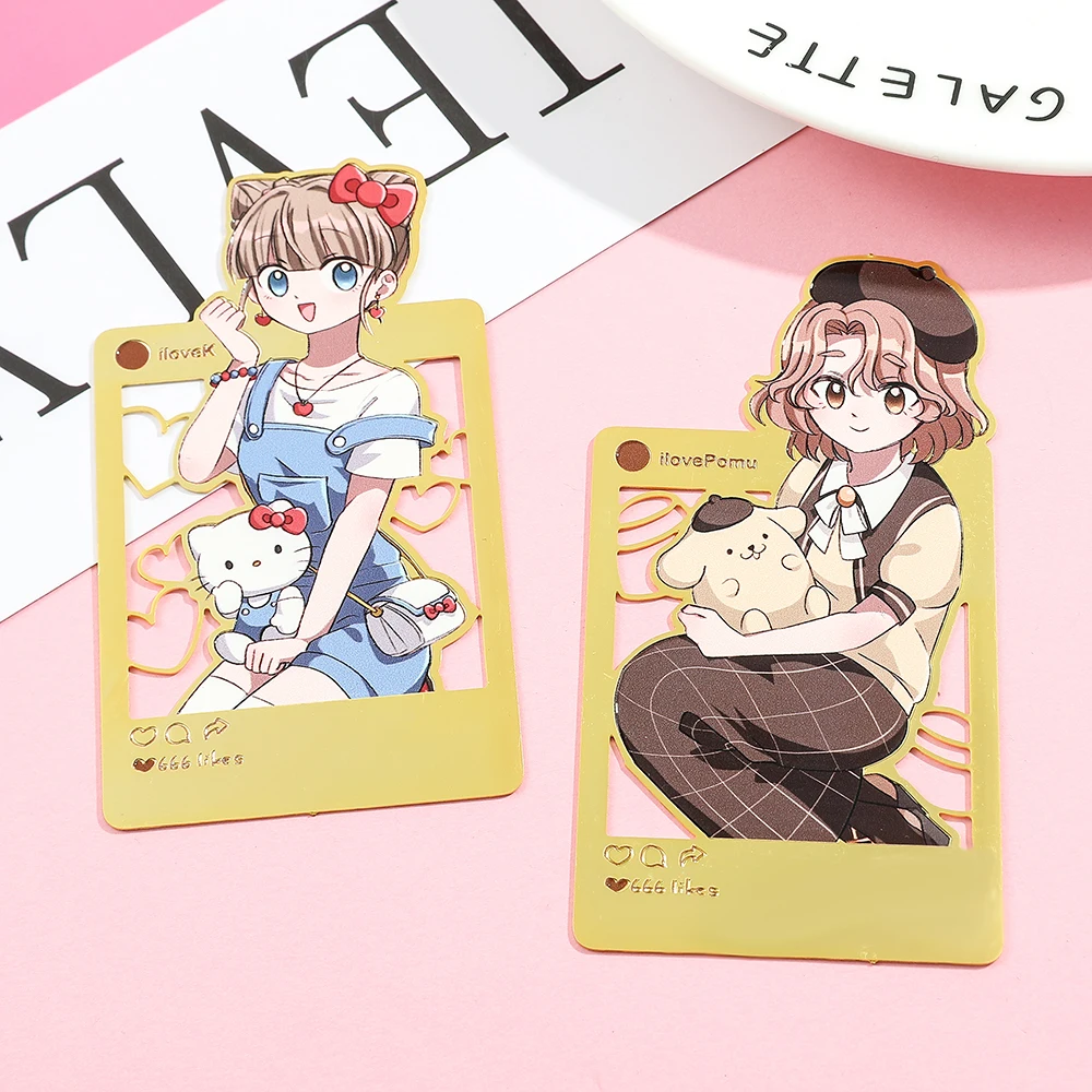 

Cute Anime Cartoon Products Hello Kittyss Bookmark Pink Girl Metal Bookmark Collection Gift for Fans Friend Girl Women Men