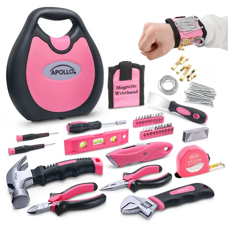 Pink Repair Tool Set Gift 72-piece Set Women\'s Home Decoration DIY Manual Tool Combination